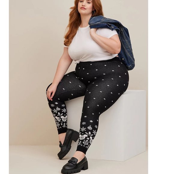 Torrid Disney Plus Size Mickey Mouse Intarsia Sweater Leggings - Picture 3 of 8